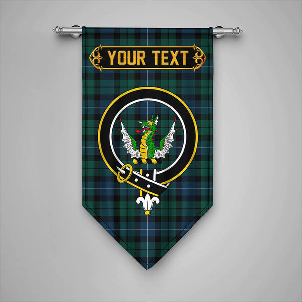 Scottish MacKirdy Modern Clan Crest Tartan Gonfalon Custom Personalized Tartan Plaid