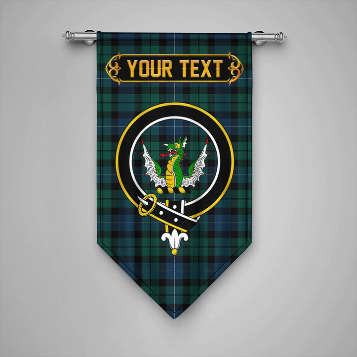 Scottish MacKirdy Modern Clan Crest Tartan Gonfalon Custom Personalized Tartan Plaid