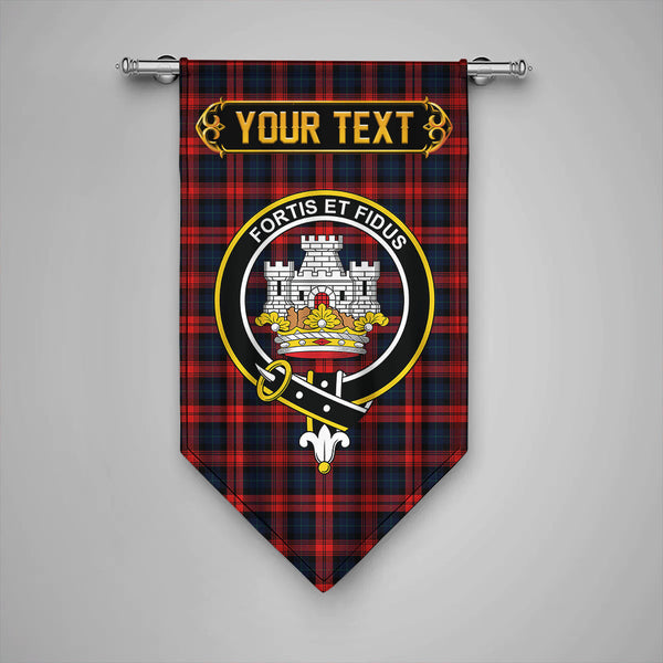Scottish MacLachlan Modern Clan Crest Tartan Gonfalon Custom Personalized Tartan Plaid