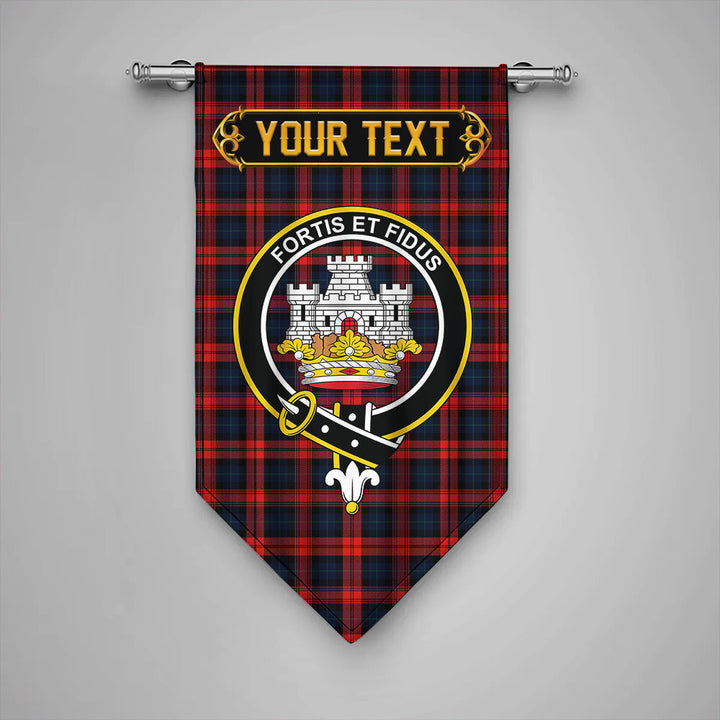 Scottish MacLachlan Modern Clan Crest Tartan Gonfalon Custom Personalized Tartan Plaid