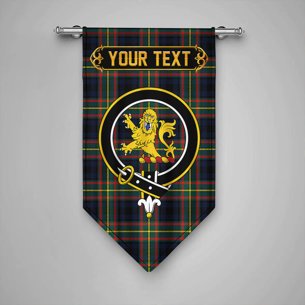 Scottish MacLeish Modern Clan Crest Tartan Gonfalon Custom Personalized Tartan Plaid