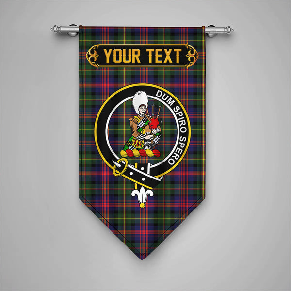 Scottish MacLennan Clan Crest Tartan Gonfalon Custom Personalized Tartan Plaid