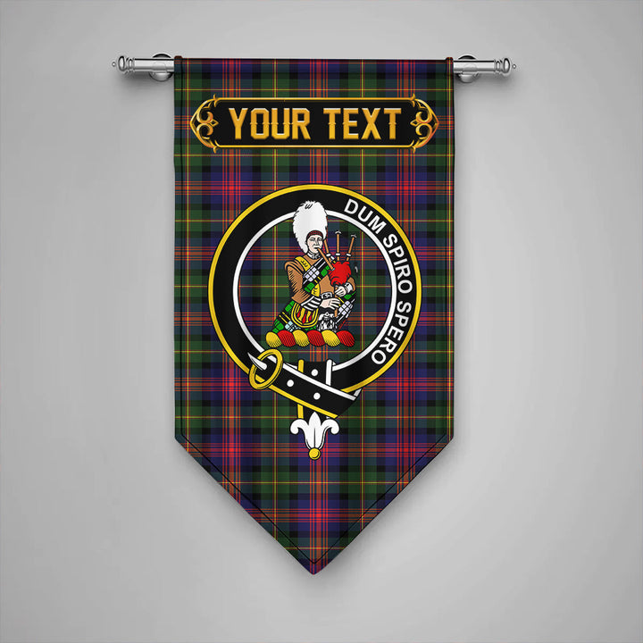 Scottish MacLennan Clan Crest Tartan Gonfalon Custom Personalized Tartan Plaid