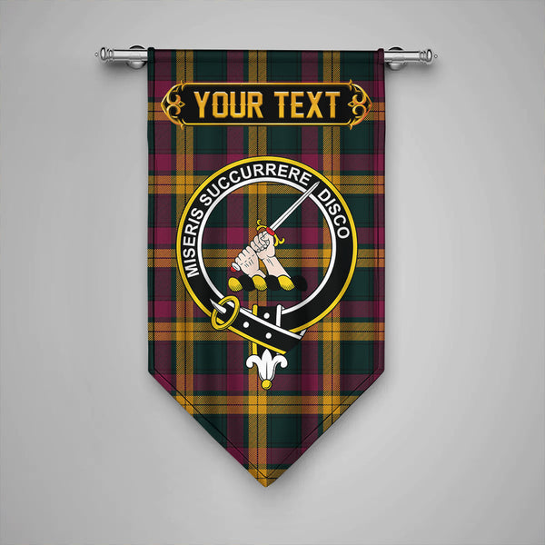 Scottish MacMillan Modern Clan Crest Tartan Gonfalon Custom Personalized Tartan Plaid