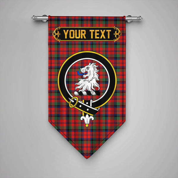 Scottish MacNaughton Modern Clan Crest Tartan Gonfalon Custom Personalized Tartan Plaid