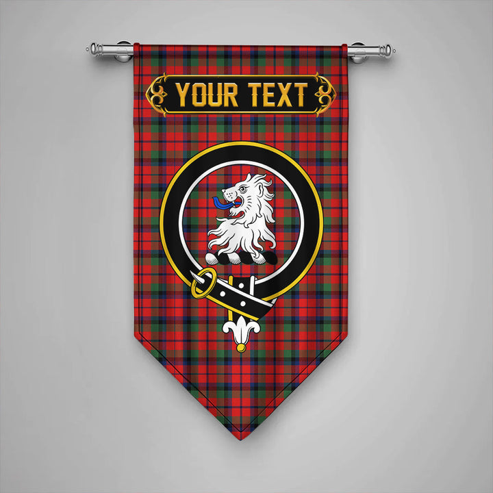 Scottish MacNaughton Modern Clan Crest Tartan Gonfalon Custom Personalized Tartan Plaid