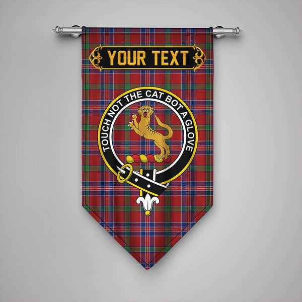 Scottish MacNiven Modern Clan Crest Tartan Gonfalon Custom Personalized Tartan Plaid