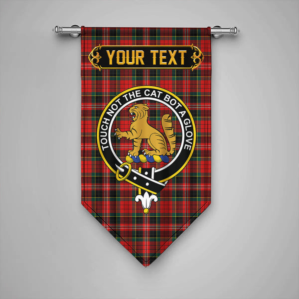 Scottish MacPherson Modern Clan Crest Tartan Gonfalon Custom Personalized Tartan Plaid