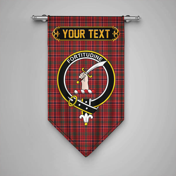 Scottish MacRae Modern Clan Crest Tartan Gonfalon Custom Personalized Tartan Plaid