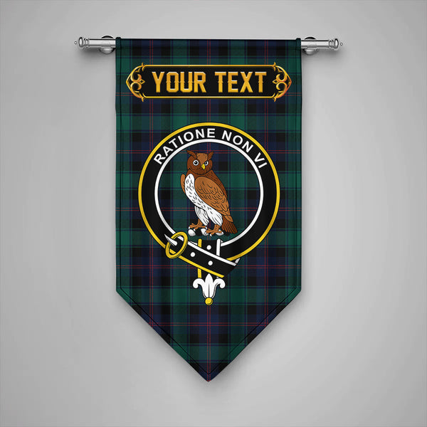 Scottish MacTaggart Modern Clan Crest Tartan Gonfalon Custom Personalized Tartan Plaid