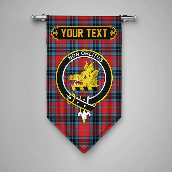 Scottish MacTavish Modern Clan Crest Tartan Gonfalon Custom Personalized Tartan Plaid