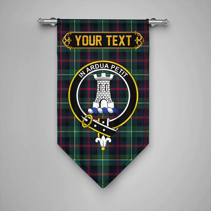 Scottish Malcolm Modern Clan Crest Tartan Gonfalon Custom Personalized Tartan Plaid