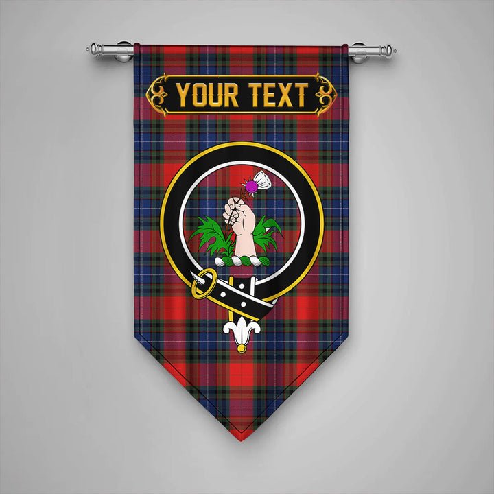Scottish Manson Modern Clan Crest Tartan Gonfalon Custom Personalized Tartan Plaid
