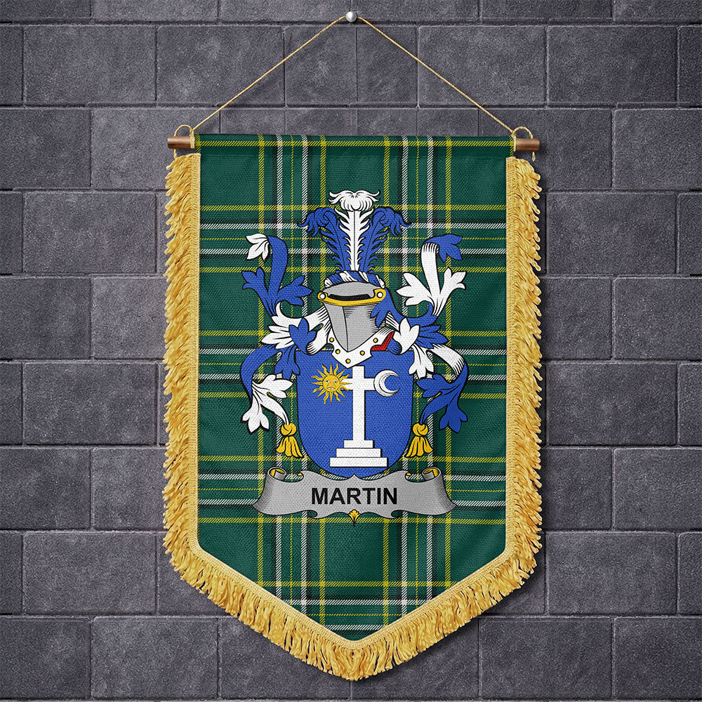 Irish Martin Family Crest Tartan Wall Hanging Banner | Tartanplaid.co ...