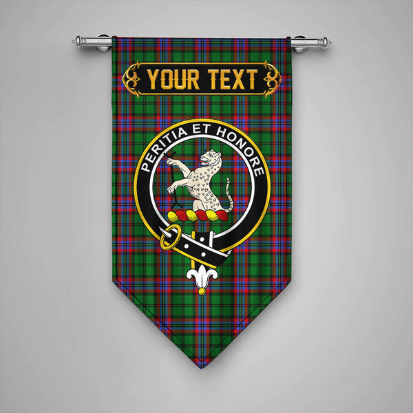 Scottish McGeachie Clan Crest Tartan Gonfalon Custom Personalized Tartan Plaid