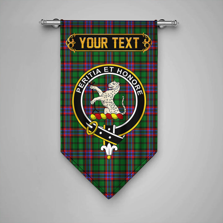 Scottish McGeachie Clan Crest Tartan Gonfalon Custom Personalized Tartan Plaid
