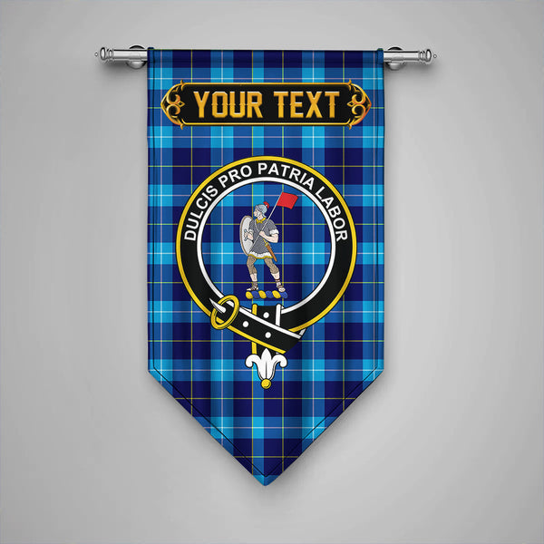 Scottish McKerrell Clan Crest Tartan Gonfalon Custom Personalized Tartan Plaid