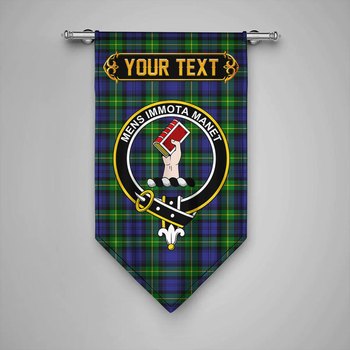 Scottish Meldrum Clan Crest Tartan Gonfalon Custom Personalized Tartan Plaid
