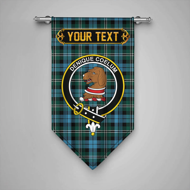 Scottish Melville Modern Clan Crest Tartan Gonfalon Custom Personalized Tartan Plaid