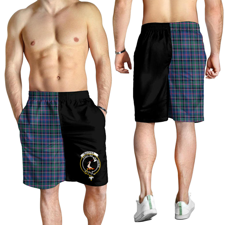 Scottish Cooper Clan Crest Tartan Half of Me Men's Shorts