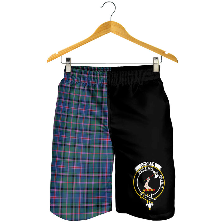 Scottish Cooper Clan Crest Tartan Half of Me Men's Shorts