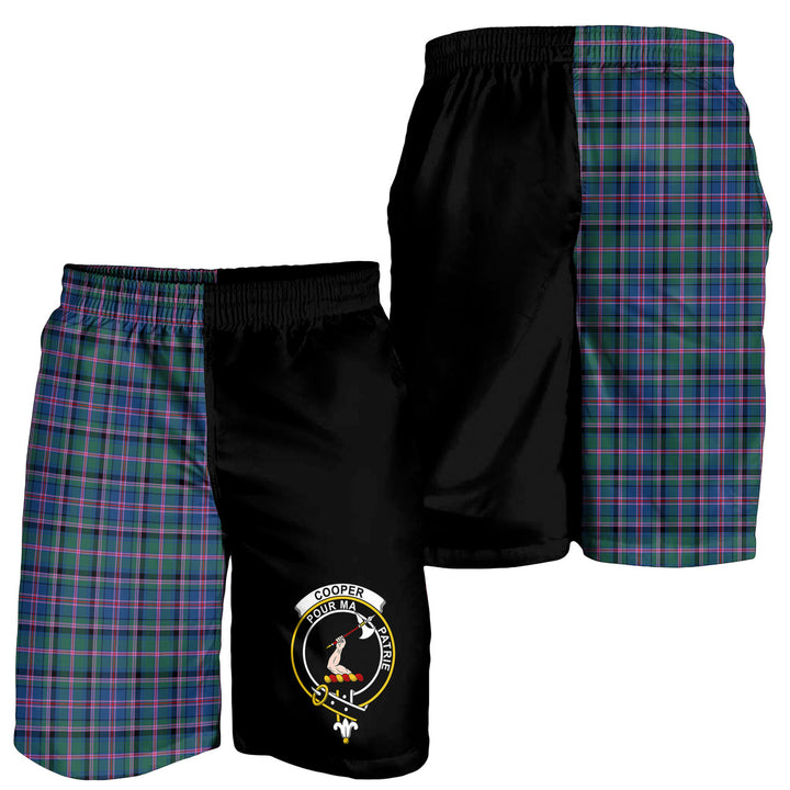 Scottish Cooper Clan Crest Tartan Half of Me Men's Shorts