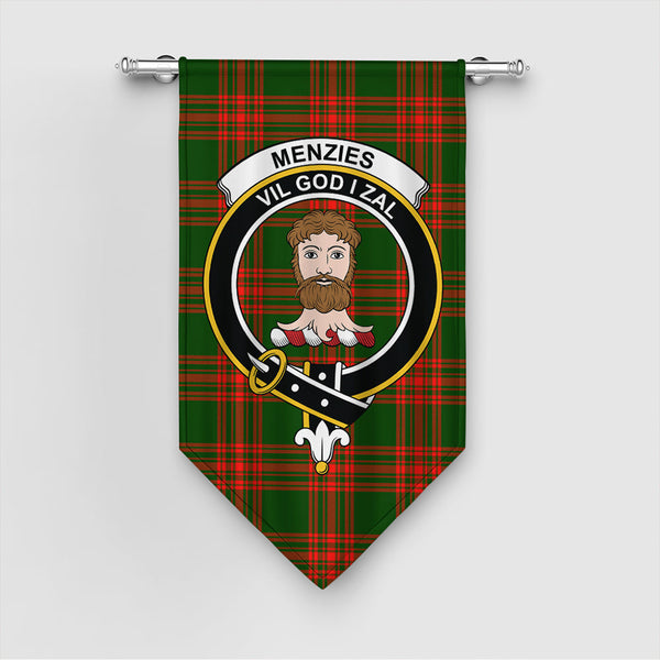 Scottish Menzies Green Modern Clan Tartan Gonfalon Tartan Plaid