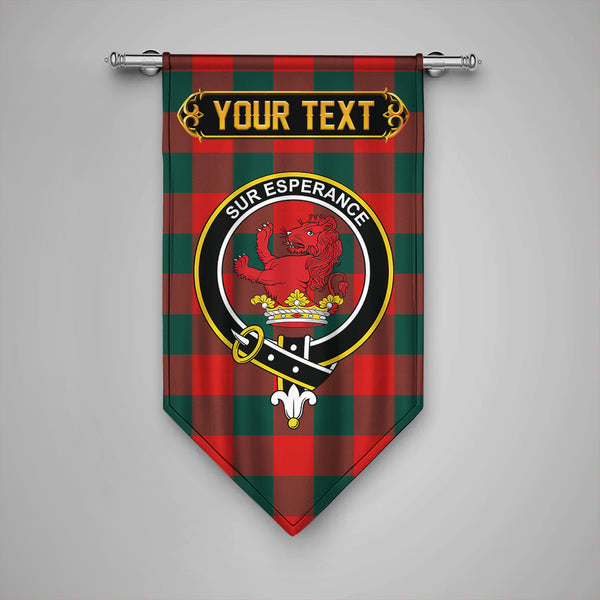 Scottish Moncrieffe Modern Clan Crest Tartan Gonfalon Custom Personalized Tartan Plaid