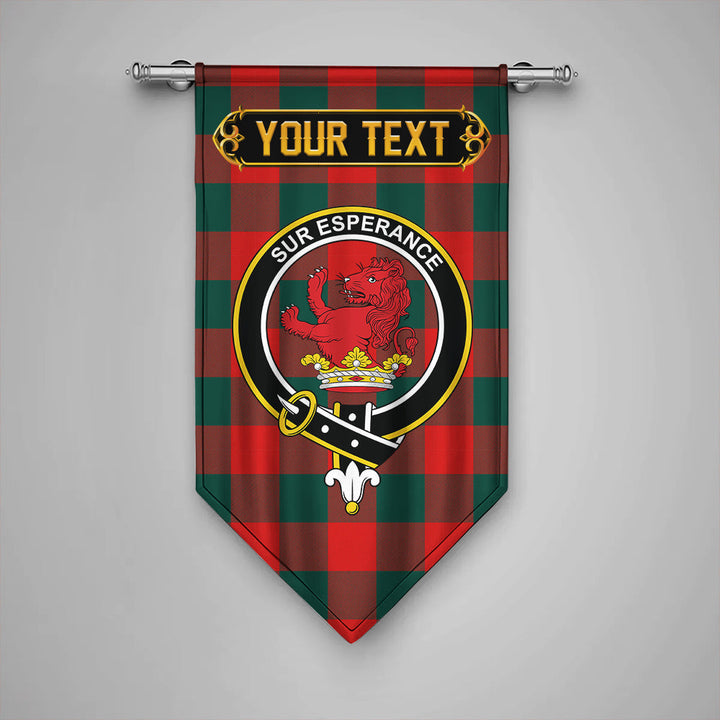 Scottish Moncrieffe Modern Clan Crest Tartan Gonfalon Custom Personalized Tartan Plaid