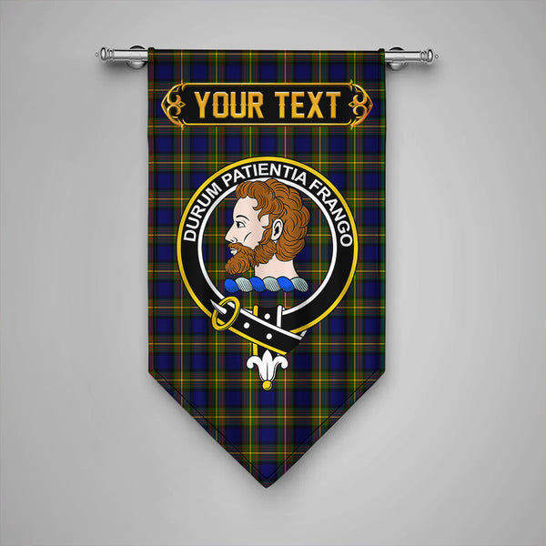 Scottish More (Muir) Clan Crest Tartan Gonfalon Custom Personalized Tartan Plaid