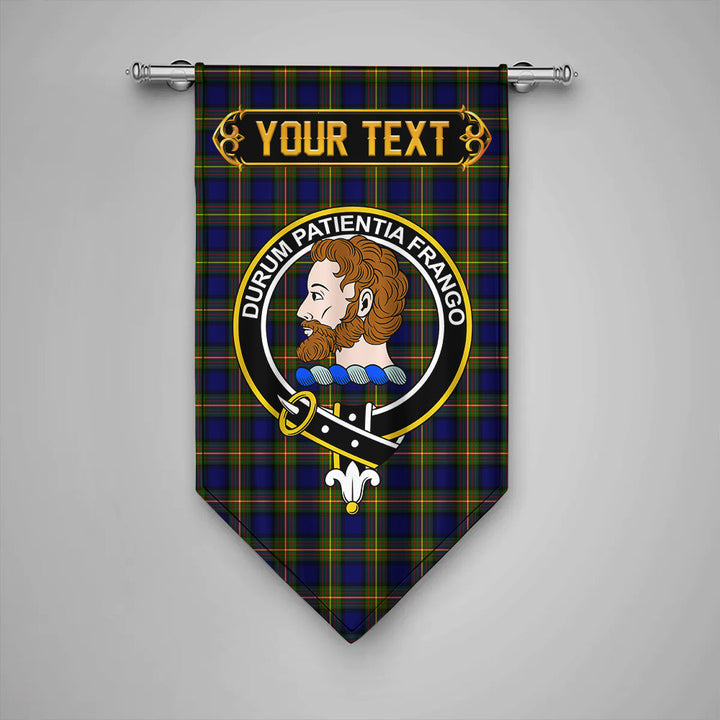 Scottish More (Muir) Clan Crest Tartan Gonfalon Custom Personalized Tartan Plaid
