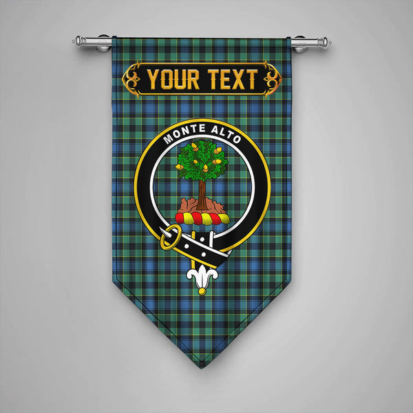 Scottish Mouat Clan Crest Tartan Gonfalon Custom Personalized Tartan Plaid