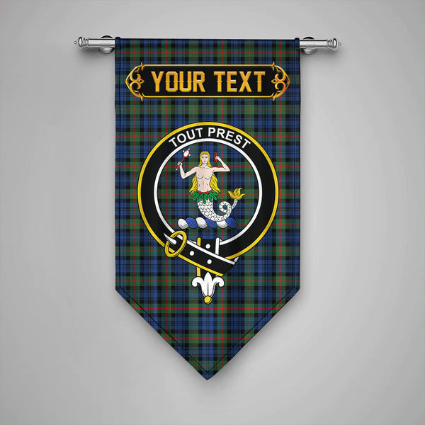 Scottish Murray Modern Clan Crest Tartan Gonfalon Custom Personalized Tartan Plaid