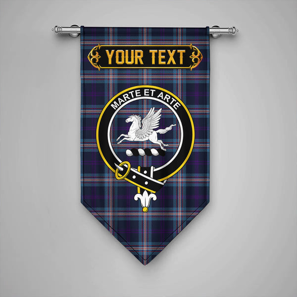 Scottish Nevoy Clan Crest Tartan Gonfalon Custom Personalized Tartan Plaid