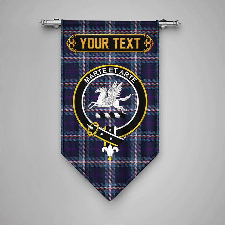 Scottish Nevoy Clan Crest Tartan Gonfalon Custom Personalized Tartan Plaid