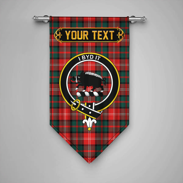 Scottish Nisbet (Nisbit) Modern Clan Crest Tartan Gonfalon Custom Personalized Tartan Plaid