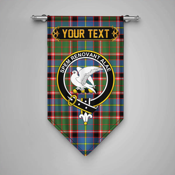 Scottish Norvel Clan Crest Tartan Gonfalon Custom Personalized Tartan Plaid
