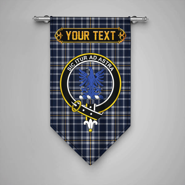 Scottish Ochterlony (Auchterlony) Modern Clan Crest Tartan Gonfalon Custom Personalized Tartan Plaid