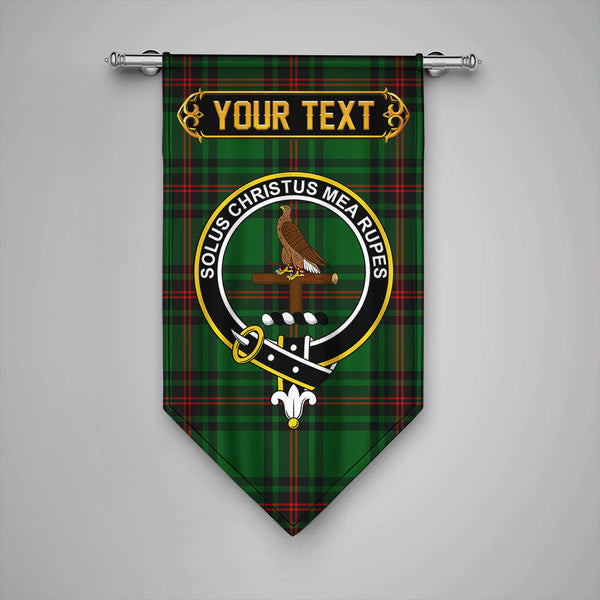 Scottish Orrock Clan Crest Tartan Gonfalon Custom Personalized Tartan Plaid