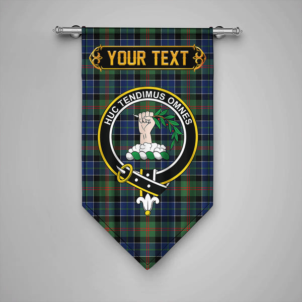 Scottish Paterson Modern Clan Crest Tartan Gonfalon Custom Personalized Tartan Plaid