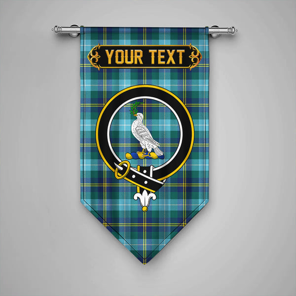 Scottish Porteous Modern Clan Crest Tartan Gonfalon Custom Personalized Tartan Plaid