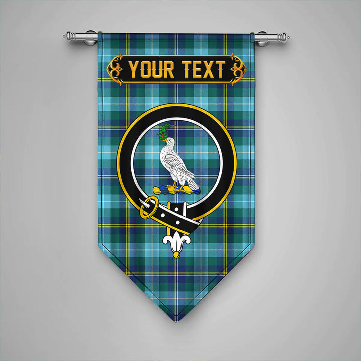 Scottish Porteous Modern Clan Crest Tartan Gonfalon Custom Personalized Tartan Plaid
