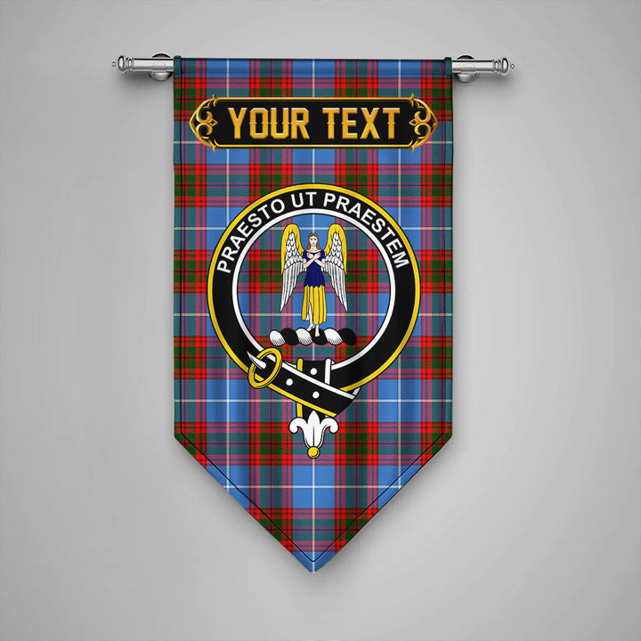 Scottish Preston Clan Crest Tartan Gonfalon Custom Personalized Tartan Plaid