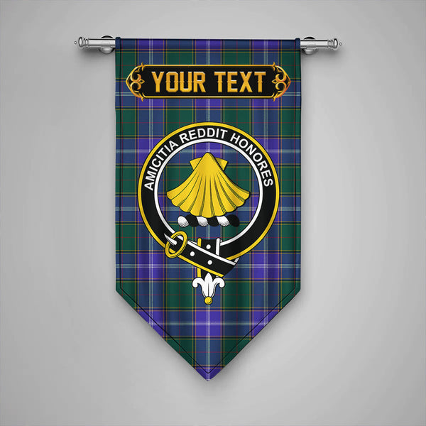 Scottish Pringle Modern Clan Crest Tartan Gonfalon Custom Personalized Tartan Plaid