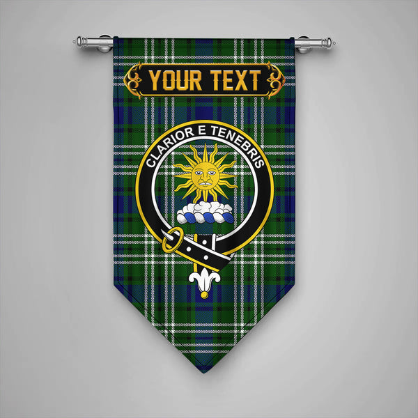 Scottish Purves Clan Crest Tartan Gonfalon Custom Personalized Tartan Plaid