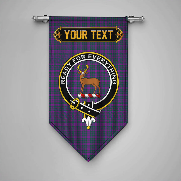 Scottish Rae Modern Clan Crest Tartan Gonfalon Custom Personalized Tartan Plaid