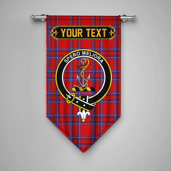 Scottish Rait Clan Crest Tartan Gonfalon Custom Personalized Tartan Plaid