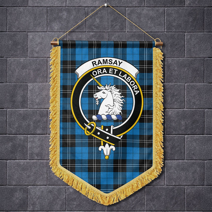 Scottish Ramsay Blue Ancient Clan Badge Tartan Wall Hanging Banner ...