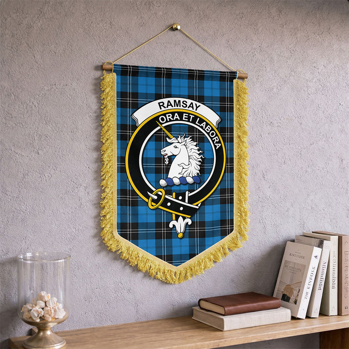 Scottish Ramsay Blue Ancient Clan Badge Tartan Wall Hanging Banner ...