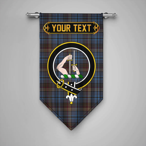 Scottish Renton Modern Clan Crest Tartan Gonfalon Custom Personalized Tartan Plaid